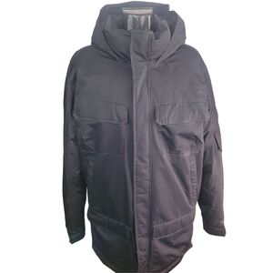 Wind River Men's Black Hooded Goose Down Hyper-Dri Mid-length Parka XL